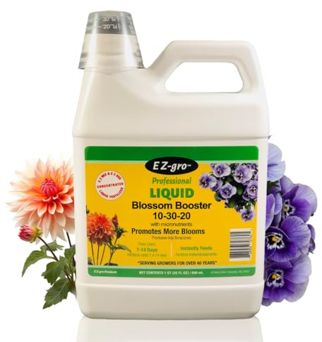 EZ-GRO 10-30-20 Bloom Booster Fertilizer - Liquid Plant Food, 32 oz / 1 Qt