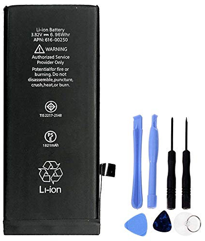 Batteria ad alta capacità 1821mAh compatibile con iPhone 8 con Tool Kit incluso