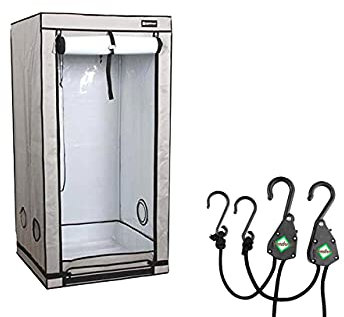 Weedness HOMEbox Ambient Q60+ Growbox 60x60x160 cm - Zuchtzelt Growschrank Growzelt Zuchtbox Gewächszelt Homebox Lichtdicht Anbau Grow Indoor