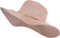 styleBREAKER Damen Großer Sonnenhut mit dünnem Hutband und Schleife, Strohhut, Schlapphut, Sommerhut, Hut 04025024, Farbe:Altrose