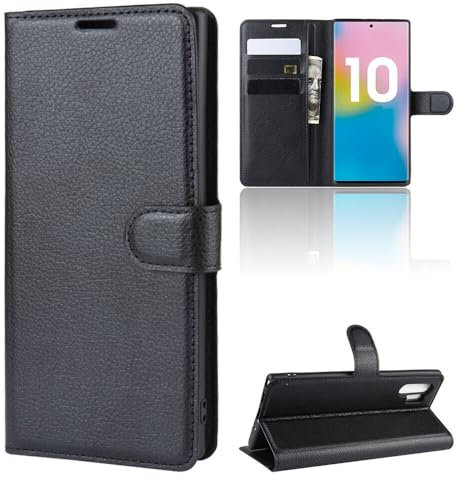 betterfon Handyhülle Kompatibel mit Xiaomi Mi Note 10 / Note 10 Pro | Premium Qualität TPU Klapphülle für Mi Note 10 / Note 10 Pro mit Kartenfächern | Magnetverschluss Handyhülle | Schwarz