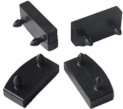 XIAONAN 55-56mm 20 Stück Schwarz Lattenhalter (Lattenrost) für Mittelschiene Ersatz Bett Lamelle Inhaber Kits Plastik Ende Kappen Inhaber Breite 56 mm x Höhe 9 mm (Innenmaß)