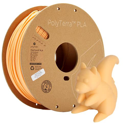 Polymaker 70864 PolyTerra PLA Filament PLA 2.85mm 1000g Pastell-Orange 1St.