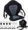 Kajak-Sitz Deluxe gepolsterter Angelboot-Sitz, Deluxe-Sitz zum Sitzen, Kanu-Sitz, gepolstert, bequeme Rückenlehne, Universalsitz mit verstellbarem Rückengurt, abnehmbarer Aufbewahrungstasche
