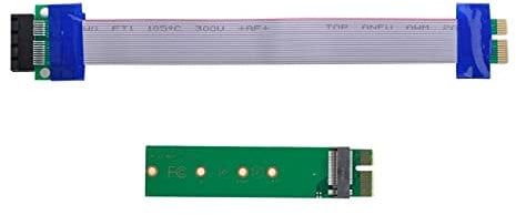 cablecc NGFF M-Key NVME AHCI SSD auf PCI-E 3.0 1x x1 Vertikaler Adapter mit Kabel Stecker auf Buchse Verlängerung
