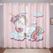 Homemissing Tende a tema unicorno, fantasia a tema unicorno, per bambini, ragazze, bambini, magici, finestre, drappeggi, motivo fata, cartone animato, larghezza 46 x lunghezza 54 cm