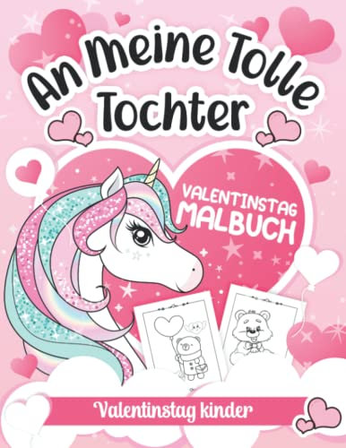 Valentinstag Kinder: Valentinstag Malbuch Für Kinder - Valentinstag Kinder Geschenk