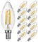 NCC-Licht 10 x LED Filament Leuchtmittel Kerze gedreht 4W = 40W E14 klar warmweiß 2700K