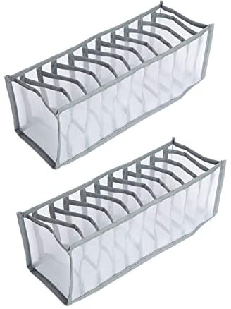 WATAWATA Underwear Storage Compartment Box Foldable Organiser Drawer for Wardrobe Divider Socks Tie Panties scarves belts leggings athletic wear and other accessories (2)