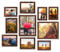 Giftgarden 10er Set Brown Bilderrahmen für mehrere Größen Fotos für Wand oder Tisch