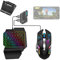 Keyboard and Mouse Combo Combo USB Wired One Hand Backlit Keyboard Set with Mouse, Keyboard, Converter Adapter, Phone Holder Type Cable