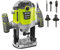 Pack RYOBI Défonceuse électrique RRT1600-K - 1600W - 254mm - Coffret 5 fraises panachées - RAKRBS5