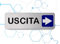 Nitek Ausgangsschild rechts aus satiniertem Aluminium, 150 x 50 mm, selbstklebend, Stickers, Klebeetikett | Regenabweisend, Unternehmen, Kneipe