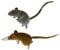 Fonowx Realistische Maus Figur, Deko für Garten und Küche, 2er Set