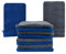kidparadise Gants de Toilette Taille 14x22 cm 100% Coton - Lot de 10 Gants de Toilette Bleu-Gris