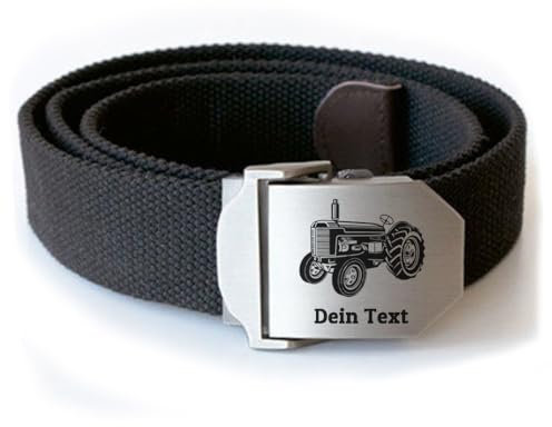 elbedruck Landwirt Gürtel Workwear Koppelschloss mit Gravur personalisiert Dein Text Bauer Trecker Traktor für Arbeitshose Diensthose personalisieren (Traktor Oldtimer)