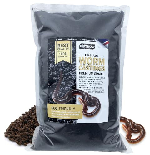 Worm Castings by UKGROW | 100% Organic Natural Fertilizer for Plants - Boost Growth & Soil Health in Various Sizes (1L, 2L, 3L, 5L, 10L, 20L) (20 Litre)