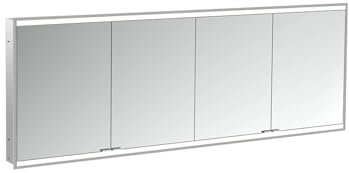 Emco Prime 2 Facelift Lichtspiegelschrank, 1800 mm, 4 Türen, Unterputzmodell, 9497, Farbe: Aluminium/Spiegel