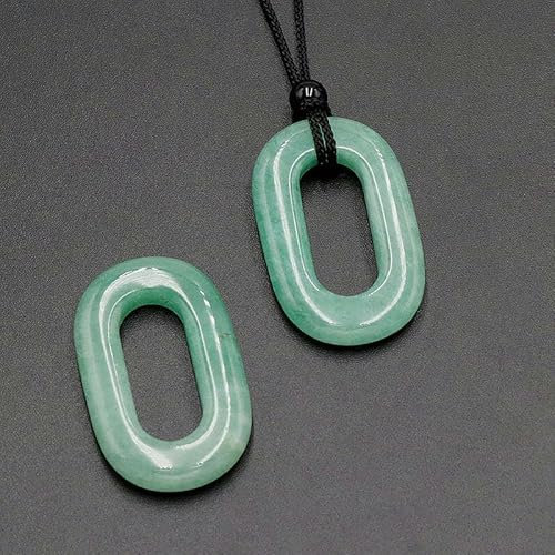 40 x 25 mm, 10 Stück, ovale Kreisperlen zur Armbandherstellung, Edelsteinperlen/Charm/Anhänger zur Schmuckherstellung, grün, 40 x 25 mm, 10 Stück Seil mitbringen