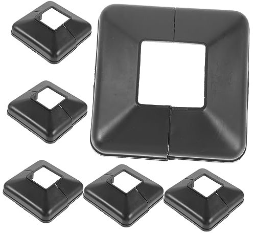 BELLIFFY Lot De 6 Capuchons De Poteau De Clôture En Vinyle Fendu 40x40 Mm, Couvre-poteau Extérieur Décoratif, Protection Pour Poteaux De Terrasse Et Garde-corps