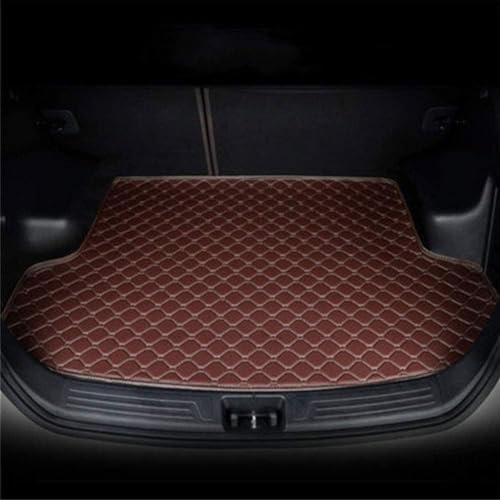 MANQII Auto Leder Kofferraummatten für BMW 1er F40 2020-2025, Kofferraum Schutzmatten Wasserdicht Cargo Teppich Matte rutschfest Bodenmatte Zubehör,D/Coffee