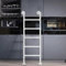 Heavy Duty Metal Step Ladder for Home Loft Wall Mounted 8ft Emergency Fire Climbing Ladder White