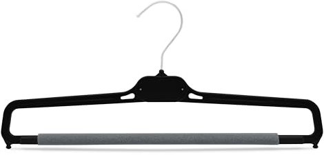 Kiroplast Grucce per Pantaloni Stock 10/30/50/100 Stampelle Porta Pantaloni Salvaspazio Appendini Plastica Spugna Antiscivolo 38cm