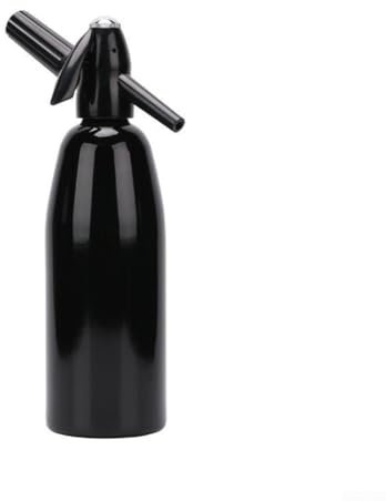 Siphon für Soda, Sprudelwasserbereiter, tragbar für Sodawasserbereiter für kohlensäurehaltige Getränke zu Hause, Siphon-Maschine für Soda (schwarz)