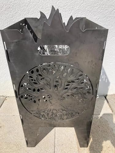 Feuerkorb Hochzeit aus Cortenstahl - 7tlg. Set mit individueller Inschrift