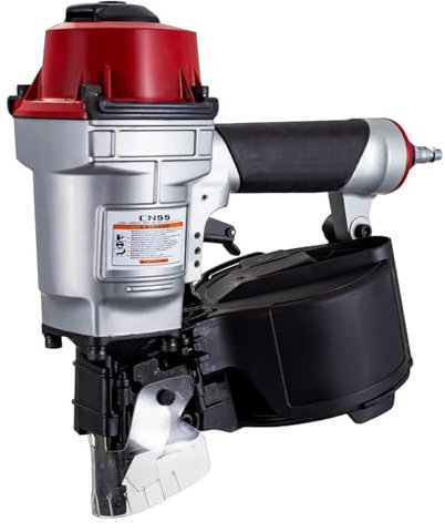 KONGMM Nagelpistole, Dachnagelpistole CN55, professioneller Coilnagler von 1 Zoll bis 2 1/4 Zoll, Fassadennagler mit Einstellbarer Funktion