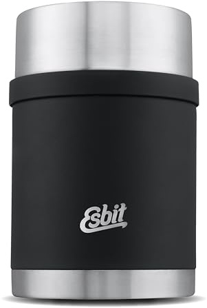 Esbit Thermobehälter Sculptor für Essen - Warmhaltebehälter 750 ml in Schwarz - aus Edelstahl für warme und kalte Speisen
