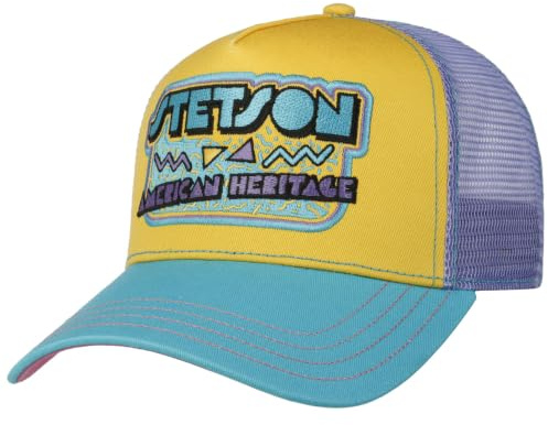Stetson American Heritage 80s Truckercap Snapback Mehrfarbig Damen Herren Sommer Winter gelb One Size