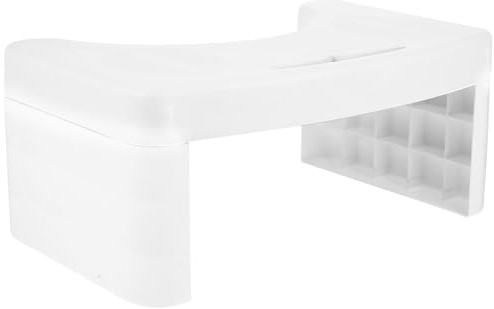 DIYEAH Tabouret de Toilette Épais Antidérapant Blanc, Marchepied Adulte pour Selles Optimales, Siège Confortable de Salle de Bain, Taille pour Usage Quotidien et Posture Physiologique