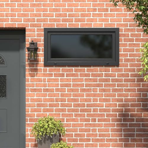 Ziaphsol Ventana de sótano RISOR 120 x 60 cm de PVC y cristal en antracita, marco de 60 mm con sistema de 5 cámaras, inclinable hacia la derecha para sótano, renovación y renovación