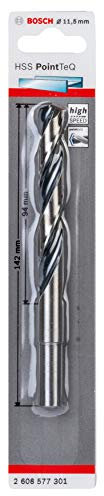 Bosch Professional Punta elicoidale per trapano HSS PointTeQ (per metallo, codolo ridotto, 11,5 x 94 x 142 mm, accessori per trapano avvitatore