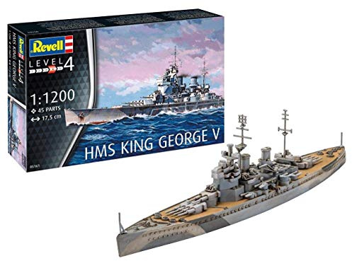 Revell GmbH 05161 HMS King George V Plastic Model Kit, Grey, 1:1200