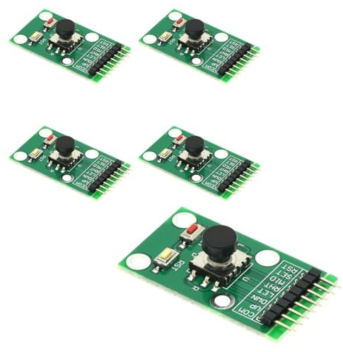 DollaTek 5Pcs Módulo de botón de navegación de Cinco direcciones para 5D Rocker Joystick Inde MCU AVR Game