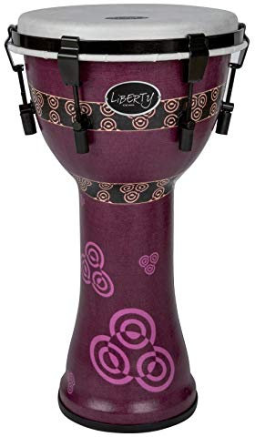 Gewa LS829112 Djembé Liberty Series Mechanically Tuned 12 Zoll Abstract Bali Purple