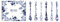 TOKYO design studio Flora Japonica Set de 6 cuillères Bleu-Blanc, 13 cm de Long, Porcelaine d'Asie, décor Floral Japonais, boîte Cadeau Incluse
