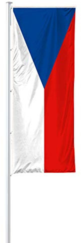Vispronet® Nationalfahne 120x300 cm für Ausleger ✓ in Deutschland produziert ✓ versch. Materialien ✓ Hochformat (Supraflag®, Tschechische Republik)