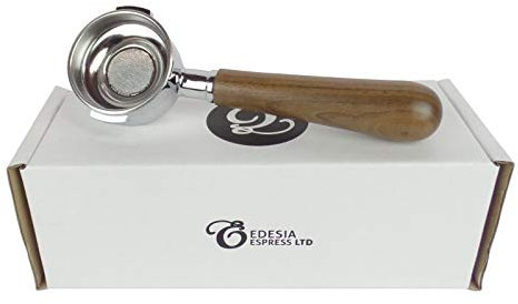 Ersatz-Siebträger für LELIT 57mm Espressomaschinen - Walnuss-Griff, 1 Auslauf - 7 g Sieb - 1 Tasse