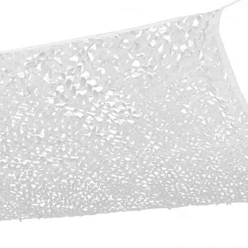 IDMarket - Voile d'ombrage rectangulaire Design ombrière Camouflage 4x6 M Blanc