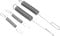 Stainless Steel Pack of 4 Lawnmower Springs, Suitable for Many Mountfield/Castel Garden/Lawn/Hayter Lawnmowers, Replacement Parts & Accessories for Lawnmowers