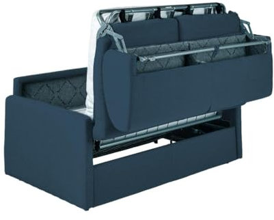 Vente-unique Schlafsofa 3-Sitzer - Liegefläche: 140 cm - Matratzenhöhe: 18 cm - Stoff - Dunkelblau - CALIFE