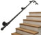 RTY-BY Treppe Handlauf, Treppe Handlauf Handläufe für Treppen, matt schwarz Industrieller Pipe Wandhalterung Geländer Banister Rail Support Kit Antikes rustikales Gusseisen Äußere Außenwandmontage