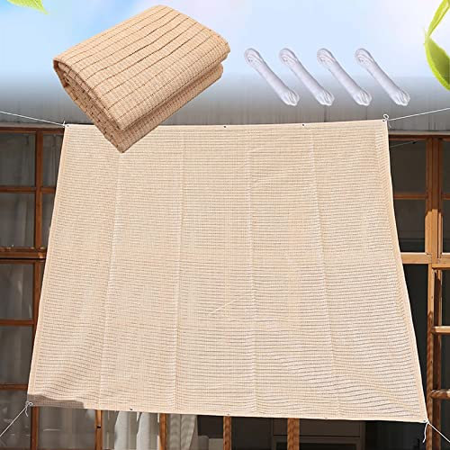 Filet Anti Chaleur 80% Anti-uv Résistant à L'arrachement Toile D'ombrage 1×1 1×2 1×3 1×4 1×5 2×2 2×3 2×5 3×5 3×6 4×4 4×6m Respirant Filet Ombrage Beige Pour Poulailler Ou Chenil à Effet De Serre