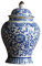 Pot de Gingembre en céramique Chinoise Home Floral Arrangement Decor Store Your Glazed Asian Decor Porcelain Jar, Style A