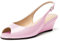 Elashe Damen Pumps Keilabsatz Slingback Elegante Partyschuhe Rosa EU39