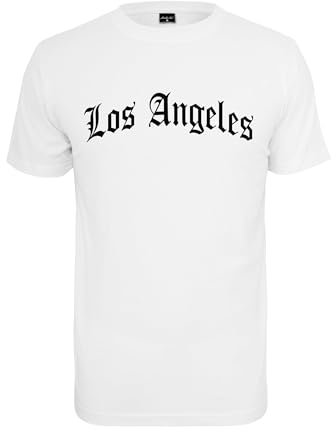 Mister Tee Men's Los Angeles Wording Tee T-Shirt, White,