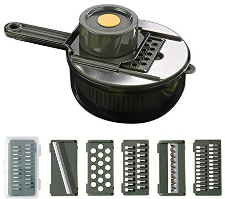 Jomewory 6 in 1 Vegetable Chopper - Vegetable Cutter, Multifunctional Food Cutter for Vegetable Grater, 6 in 1 Household Kitchen Gadgets for Fruit and Vegetables